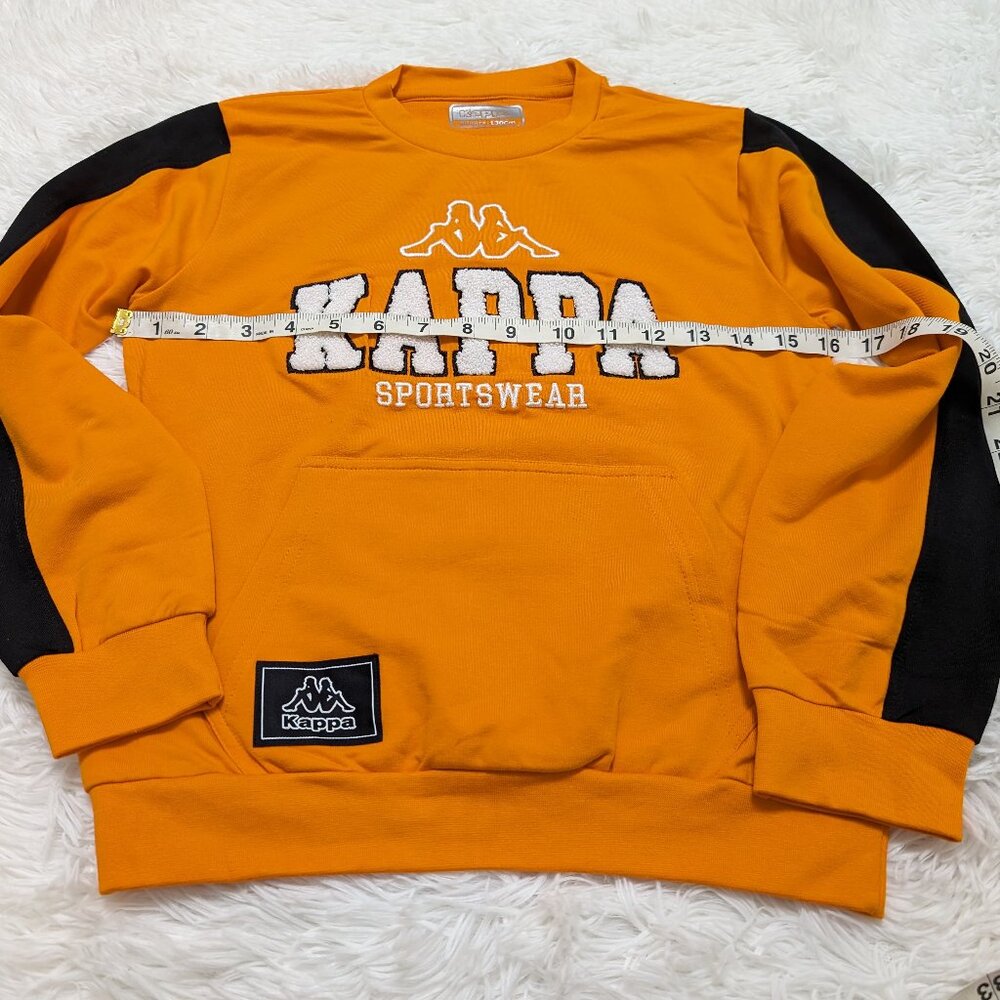 Kappa Unisex Crew Neck Orange with Black Pullover Loopknit 8Yrs Sweatshirt NWOT - Picture 6 of 8